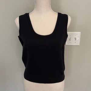 St. John Classic Black Knit Sleeveless Blouse
